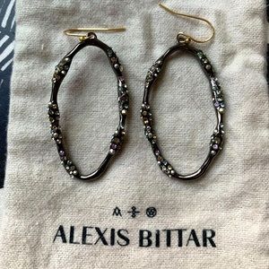 Alexis Bittar gunmetal & stones earrings